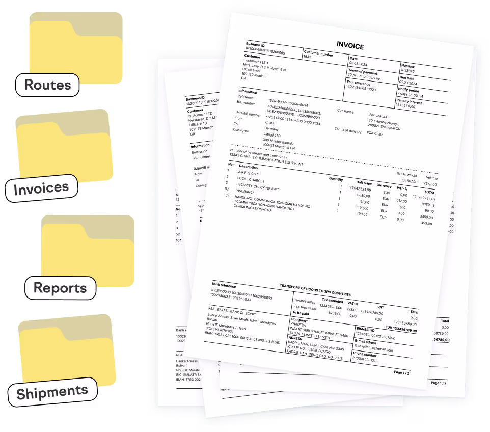 Папки и счета